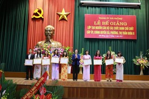 Bế giảng Lớp Tạo nguồn cán bộ các chức danh chủ chốt  cấp ủy, chính quyền xã, phường, thị trấn khóa 2