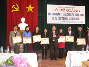 Bế giảng lớp Trung cấp lý luận chính trị - hành chính A2K29