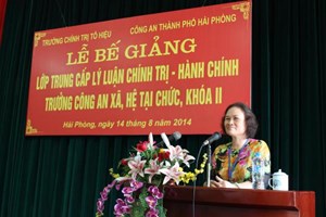 Bế giảng lớp Trung cấp lý luận chính trị - hành chính  Trưởng công an xã khóa II