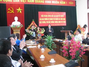 Hội nghị công bố các Quyết định của Ban Thường vụ Thành ủy bổ nhiệm  các chức danh hiệu trưởng, phó hiệu trưởng Trường Chính trị Tô Hiệu