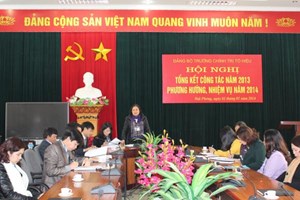 Hội nghị tổng kết công tác Đảng năm 2013 và phương hướng, nhiệm vụ năm 2014