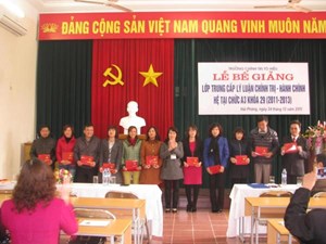 Lễ bế giảng lớp Trung cấp lý luận chính trị - hành chính hệ tại chức A3K29