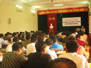 Lễ khai giảng lớp Trung cấp lý luận chính trị - hành chính  hệ tại chức Cảng Hải Phòng khóa 8