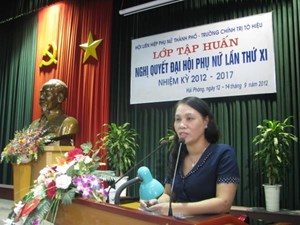 Lớp tập huấn Nghị quyết đại hội phụ nữ lần thứ XI, nhiệm kỳ 2012 – 2017