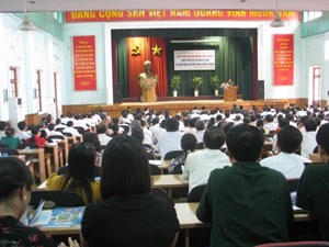 Lớp tập huấn báo cáo viên tuyên truyền về luật biển Việt Nam, xây dựng nông thôn mới, phòng chống tội phạm.